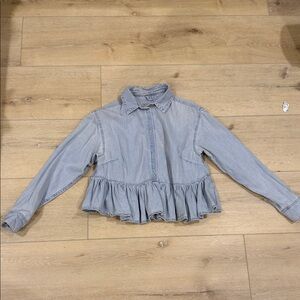 Topshop Light Gray Denim Jacket